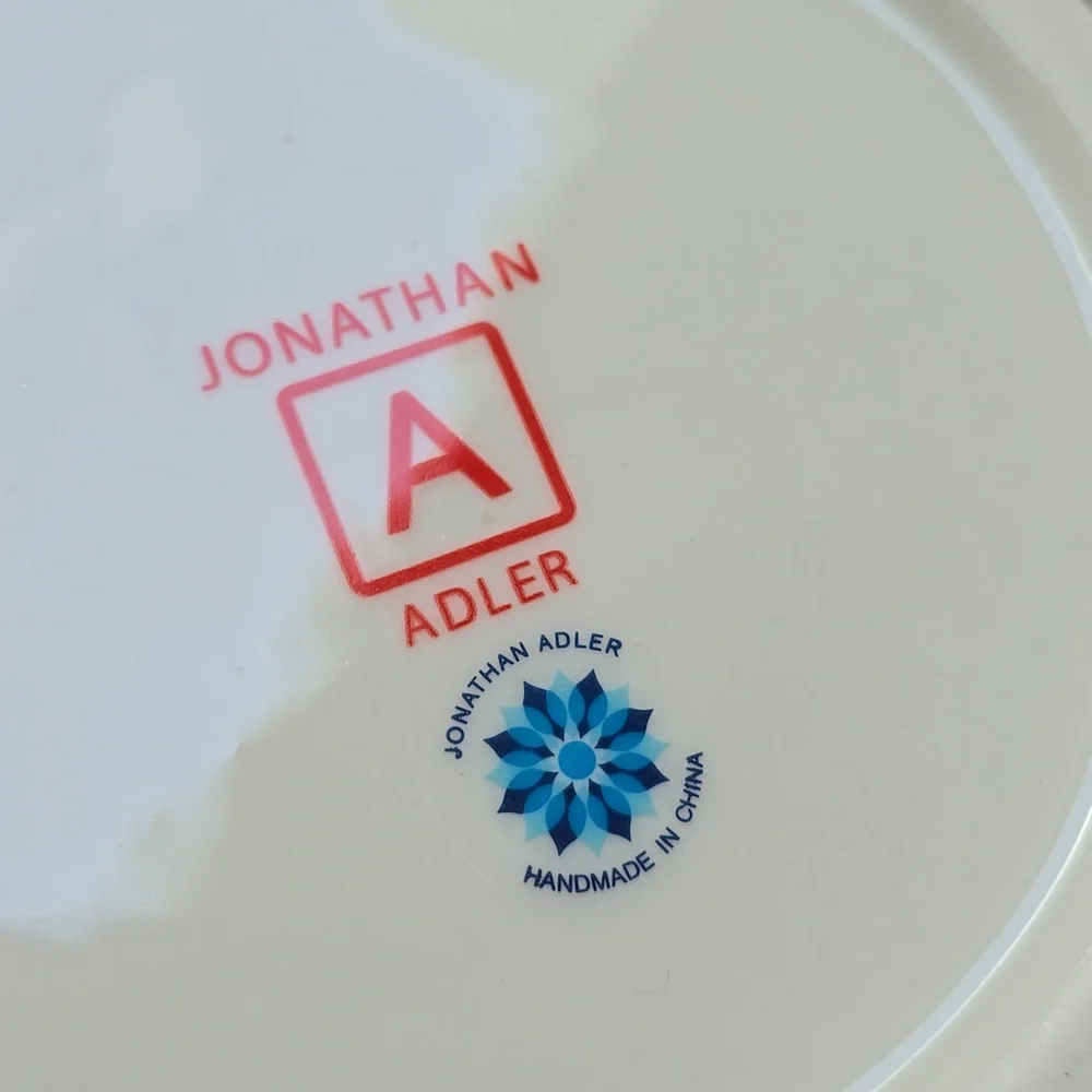 Jonathan Adler Red and White Striped Canister